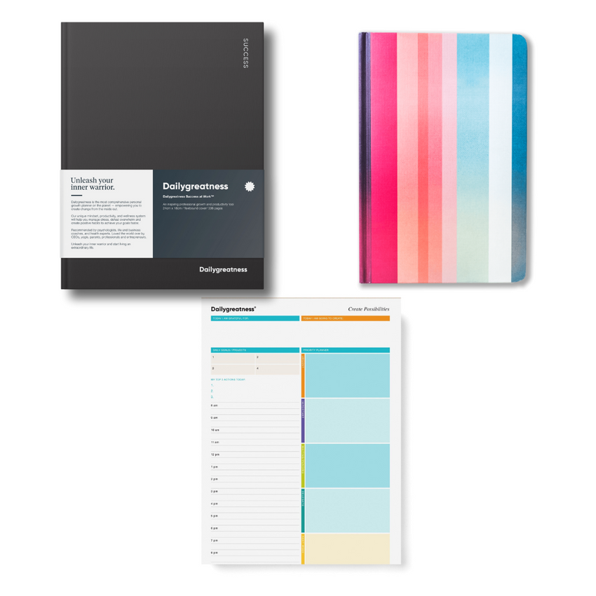 Bundle - Dailygreatness Success At Work, Deskpad, Multi-color Notebook