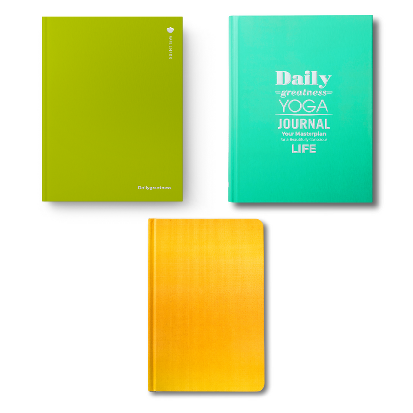 Bundle - Dailygreatness Wellness, Yoga, Yellow Notebook