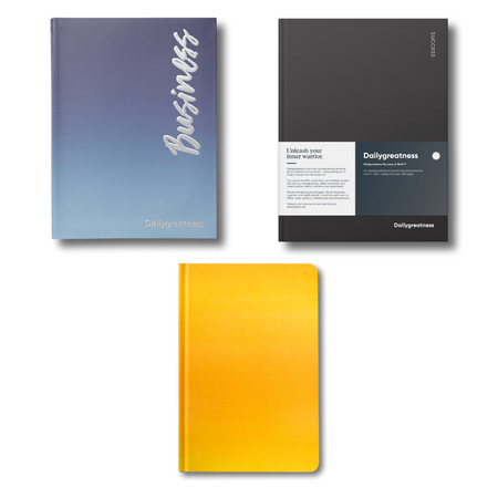 Bundle - Dailygreatness Business Dated and Success At Work and Yellow Notebook