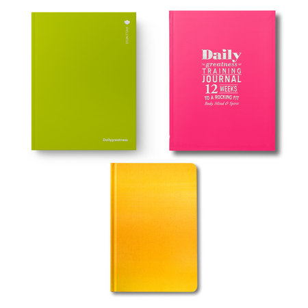 Bundle - Dailygreatness Wellness, Training, Yellow Notebook